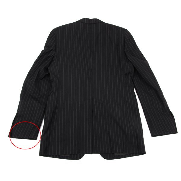 DOLCE&GABBANA Wool Pinstripe 2B Jacket Black Size L