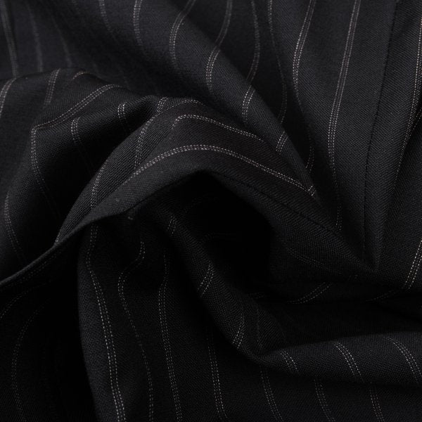 DOLCE&GABBANA Wool Pinstripe 2B Jacket Black Size L