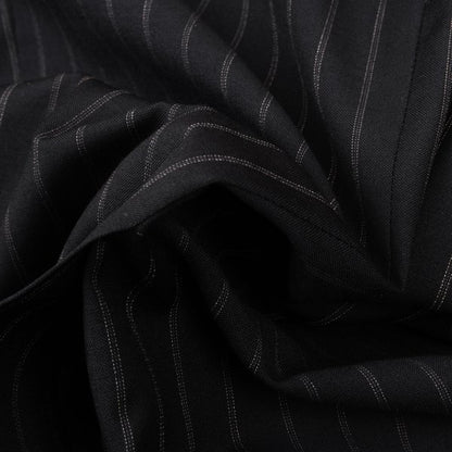 DOLCE&GABBANA Wool Pinstripe 2B Jacket Black Size L