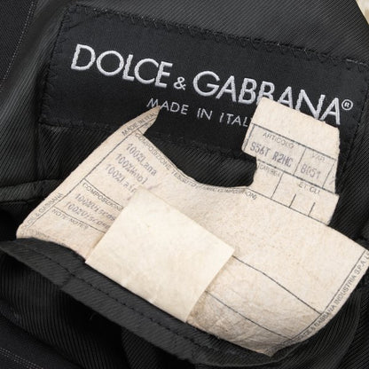 DOLCE&GABBANA Wool Pinstripe 2B Jacket Black Size L