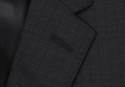 DOLCE&GABBANA Black Wool Shadow Stripe Jacket Size 50