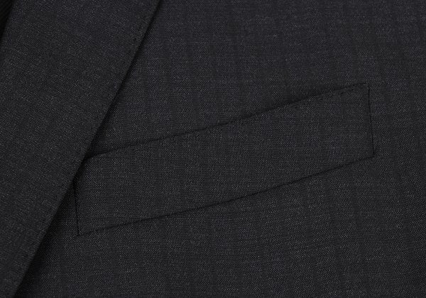 DOLCE&GABBANA Black Wool Shadow Stripe Jacket Size 50