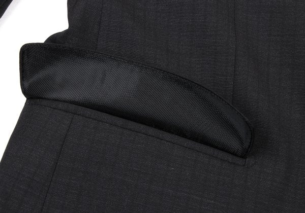 DOLCE&GABBANA Black Wool Shadow Stripe Jacket Size 50