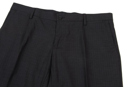 DOLCE&GABBANA Black Wool Shadow Stripe Pants Size 50
