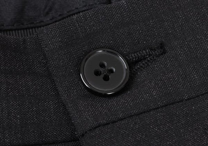 DOLCE&GABBANA Black Wool Shadow Stripe Pants Size 50
