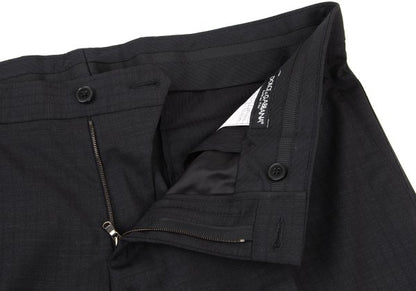 DOLCE&GABBANA Black Wool Shadow Stripe Pants Size 50