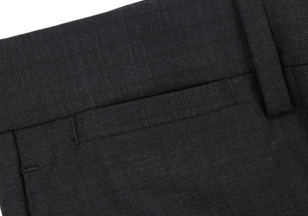DOLCE&GABBANA Black Wool Shadow Stripe Pants Size 50