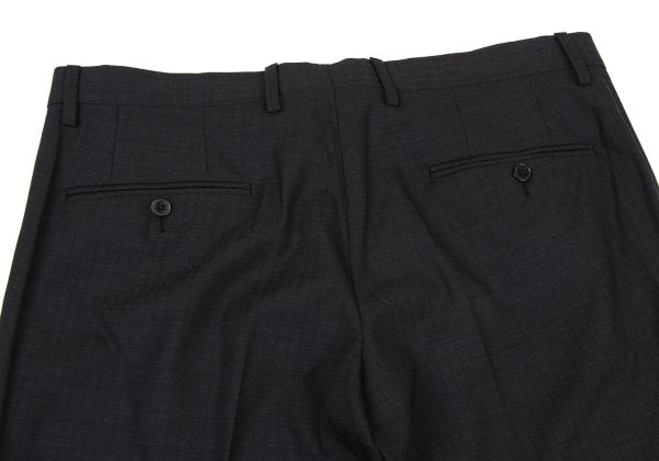 DOLCE&GABBANA Black Wool Shadow Stripe Pants Size 50