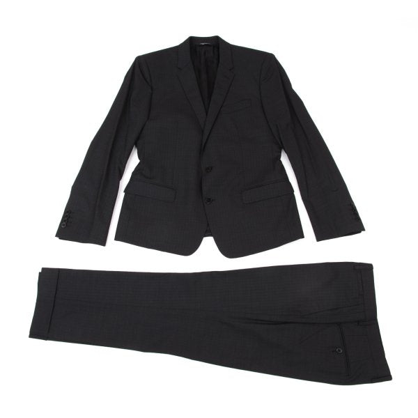 DOLCE&GABBANA Wool Shadow Stripe Jacket Black Size 50