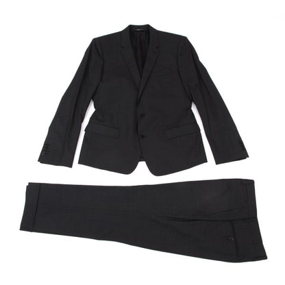 DOLCE&GABBANA Wool Shadow Stripe Jacket Black Size 50