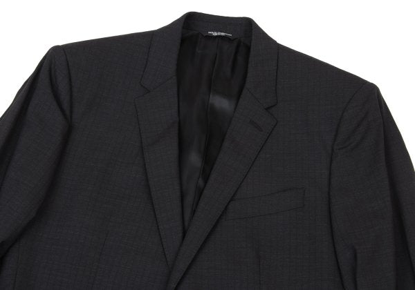 DOLCE&GABBANA Wool Shadow Stripe Jacket Black Size 50