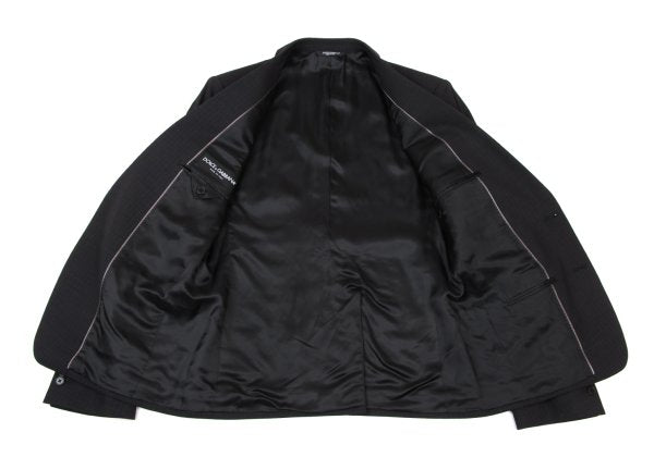 DOLCE&GABBANA Wool Shadow Stripe Jacket Black Size 50