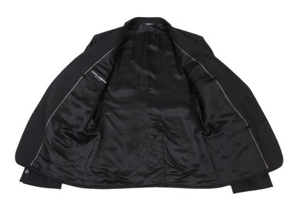 DOLCE&GABBANA Wool Shadow Stripe Jacket Black Size 50