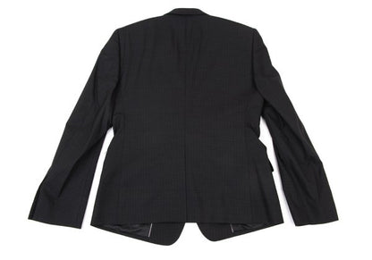DOLCE&GABBANA Wool Shadow Stripe Jacket Black Size 50
