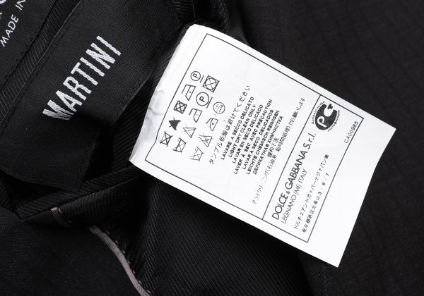 DOLCE&GABBANA Wool Shadow Stripe Jacket Black Size 50