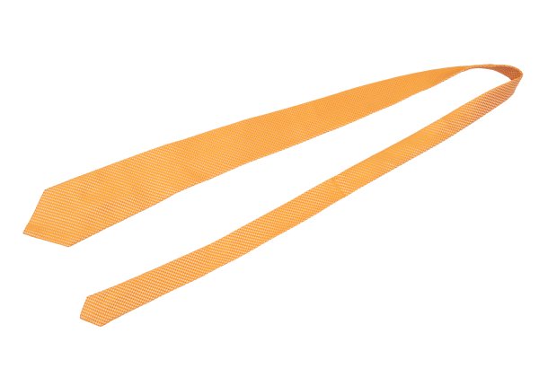 Y's for men Orange Diamond Jacquard Silk Tie