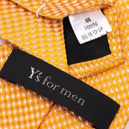Y's for men Orange Diamond Jacquard Silk Tie