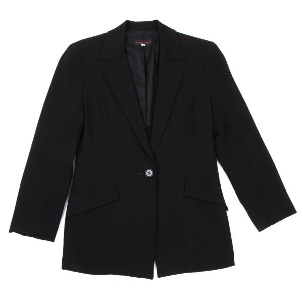 yoshie inaba Wool 1-Button Jacket Black Size 9
