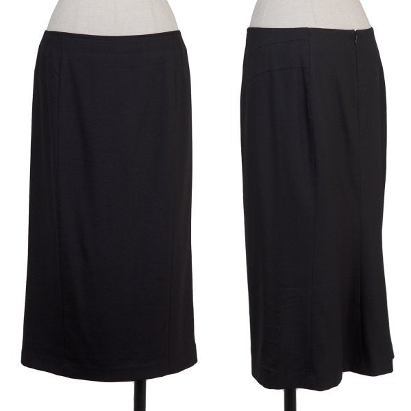 yoshie inaba Wool Blend Stretch Dart Skirt Black Size 11