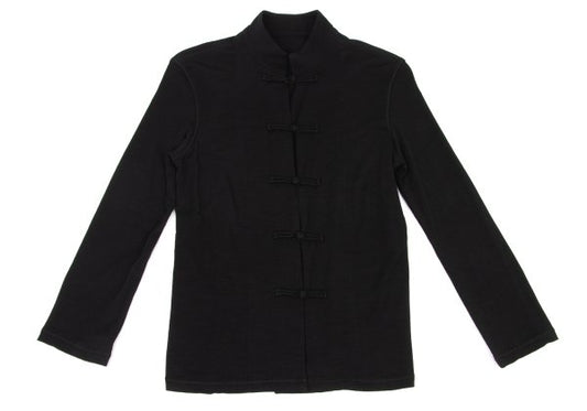 L'EQUIPE YOSHIE INABA Wool Stretch China Blouse Black Size 9