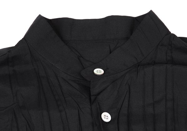 ISSEY MIYAKE MEN Pleated Band Collar Shirt Black Size L