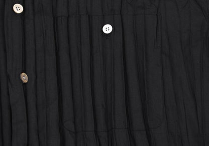 ISSEY MIYAKE MEN Pleated Band Collar Shirt Black Size L
