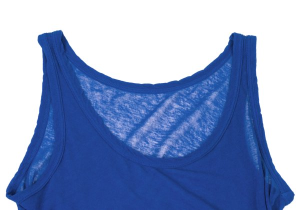 Yohji Yamamoto FEMME Cotton Sheer Tank Top Blue Size 2