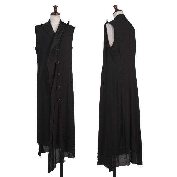 Yohji Yamamoto collections 23SS Crinkled Dress Black Size 2