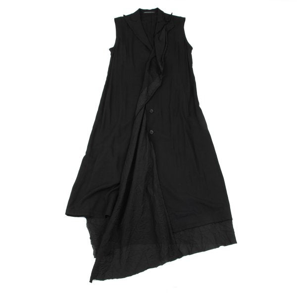 Yohji Yamamoto collections 23SS Crinkled Dress Black Size 2