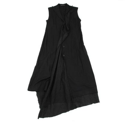 Yohji Yamamoto collections 23SS Crinkled Dress Black Size 2