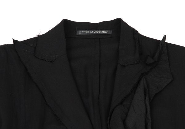 Yohji Yamamoto collections 23SS Crinkled Dress Black Size 2