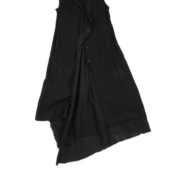 Yohji Yamamoto collections 23SS Crinkled Dress Black Size 2