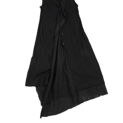 Yohji Yamamoto collections 23SS Crinkled Dress Black Size 2