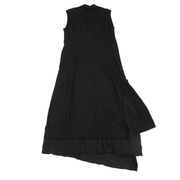 Yohji Yamamoto collections 23SS Crinkled Dress Black Size 2