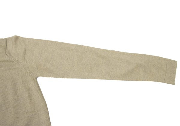 JOHN SMEDLEY Merino Wool Trim Knit Sweater Beige Size S