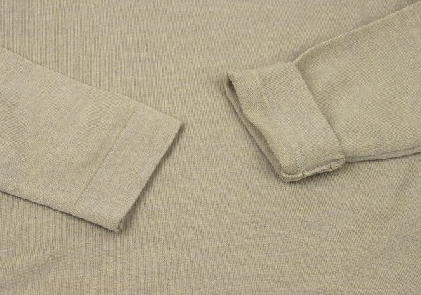 JOHN SMEDLEY Merino Wool Trim Knit Sweater Beige Size S