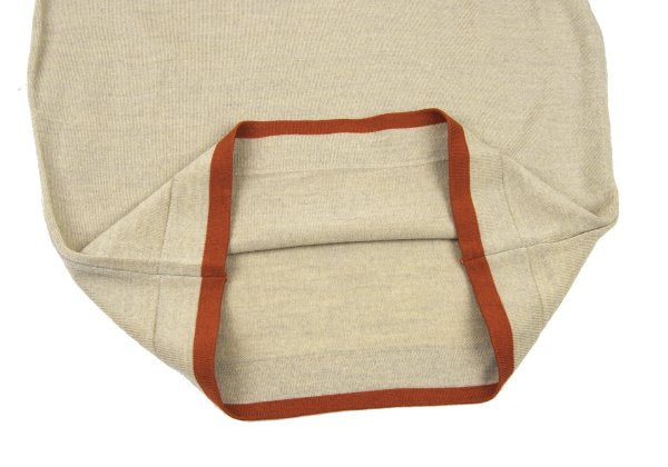 JOHN SMEDLEY Merino Wool Trim Knit Sweater Beige Size S