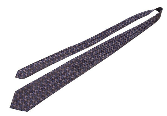 VivienneWestwood ACCESSORIES Silk Orb Bias Brown Purple Tie