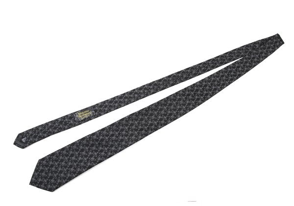 VivienneWestwood ACCESSORIES Silk Orb All-over Tie Black