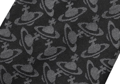 VivienneWestwood ACCESSORIES Silk Orb All-over Tie Black