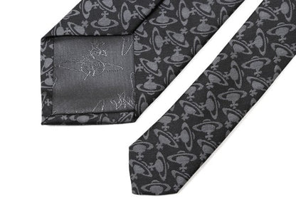 VivienneWestwood ACCESSORIES Silk Orb All-over Tie Black