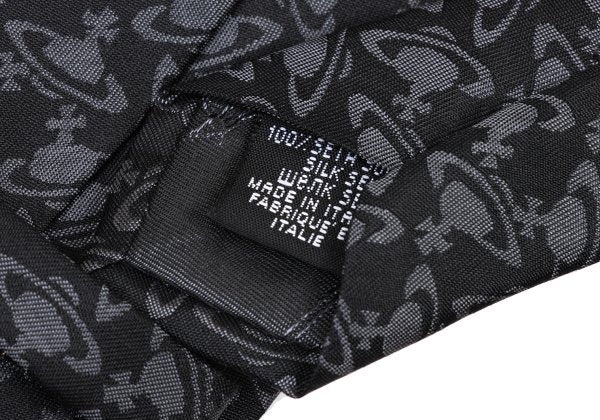 VivienneWestwood ACCESSORIES Silk Orb All-over Tie Black