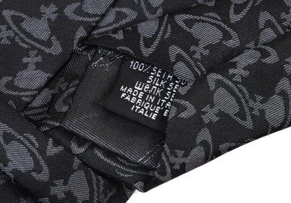 VivienneWestwood ACCESSORIES Silk Orb All-over Tie Black