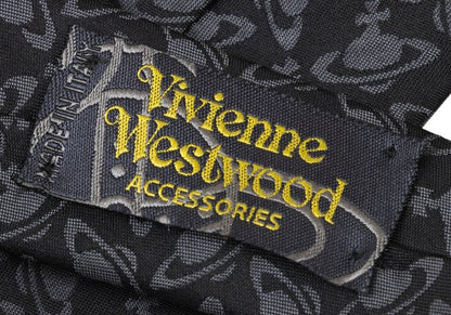 VivienneWestwood ACCESSORIES Silk Orb All-over Tie Black