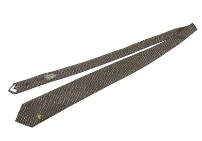 VivienneWestwood ACCESSORIES Silk Orb Pindot Tie Brown