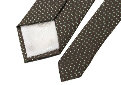 VivienneWestwood ACCESSORIES Silk Orb Pindot Tie Brown