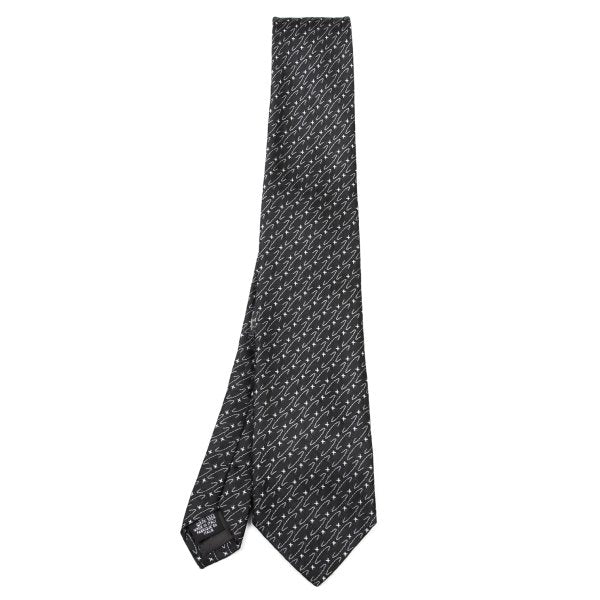 VivienneWestwood ACCESSORIES Silk Orb Silhouette Tie B&W