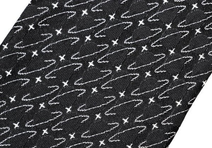 VivienneWestwood ACCESSORIES Silk Orb Silhouette Tie B&W