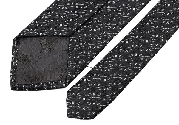 VivienneWestwood ACCESSORIES Silk Orb Silhouette Tie B&W