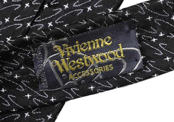 VivienneWestwood ACCESSORIES Silk Orb Silhouette Tie B&W